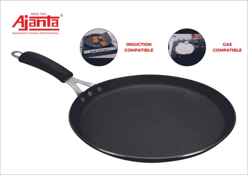 AJANTA Iron DOSA TAWA (11 inch, 3 MM Thickness) for Dosa/Roti/chapati| Gas and Induction Friendly | Non Toxic | Naturally Nonstick| Pure Iron Cookware - Image 7
