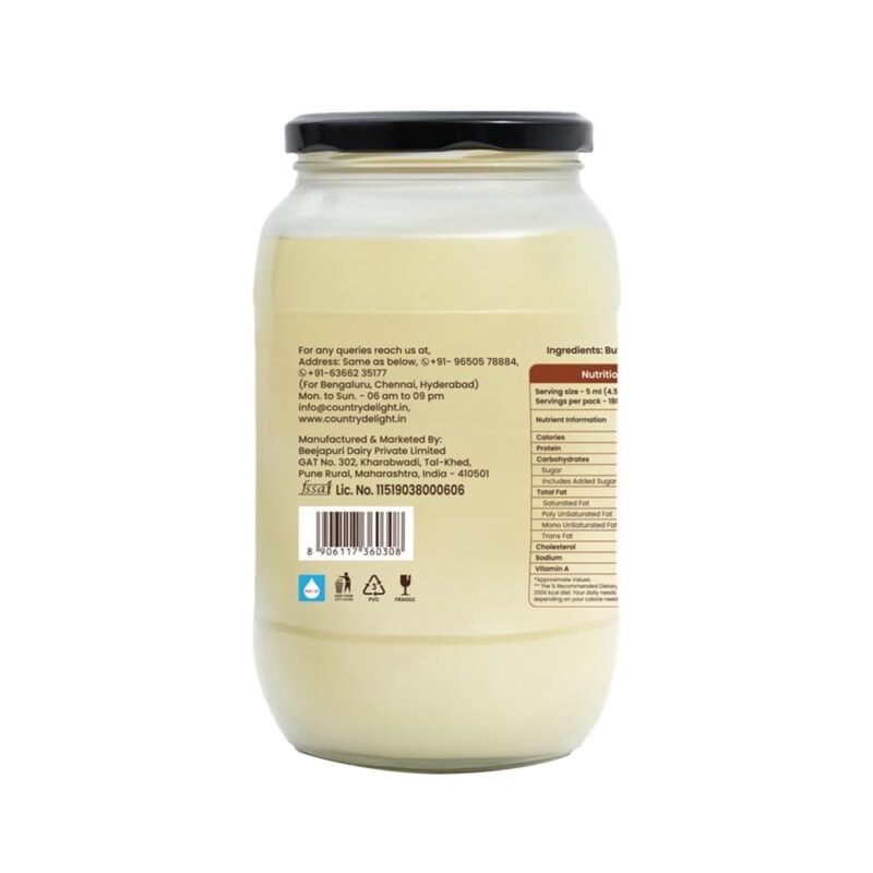 Country Delight Desi Danedar Ghee 900 ML | Buffalo Ghee 900 ML Pure (Pack of 1) - Image 2