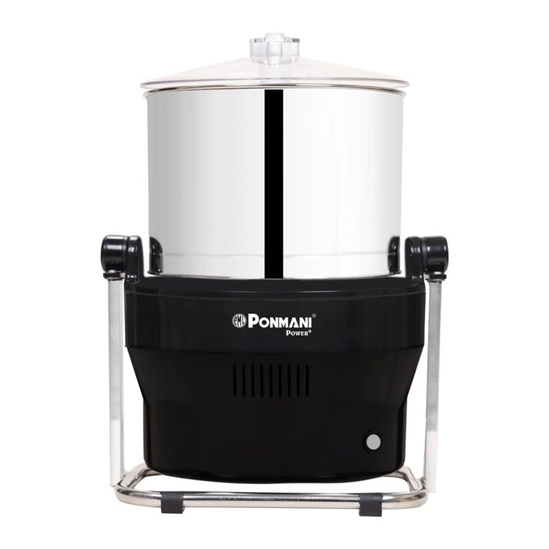 Ponmani Power Plus - 3Ltr Tilting Wet Grinder (225W Copper Motor, Black)