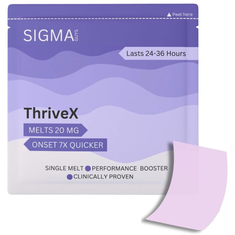SIGMA GUYS ThriveX Ultra Vitality Melts Helps Increase Performance & Strength | For Men | Lasts upto 36 Hours | Pack of 8