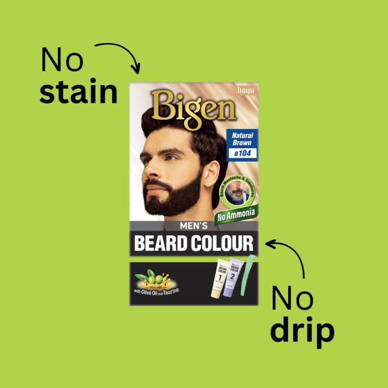 Bigen Men's Beard Color Medium Brown 20gm+20gm -105, 102 g - Image 8