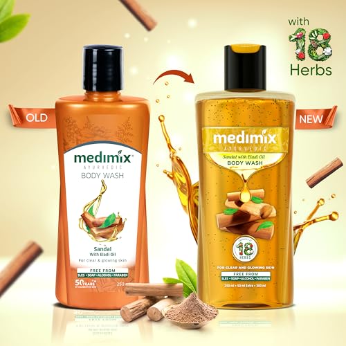 3x Medimix Ayurvedic Body wash, Sandal With Eladi Oil For Clear, Glowing And Tan-Free Skin , 300ml each - Pack of 3 - Image 7