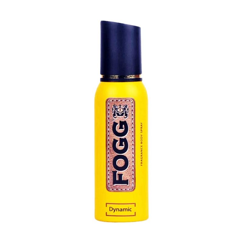 4x Fogg Dynamic No Gas Deodorant for Men, Long-Lasting Perfume Body Spray, 120 ml each - Pack of 4