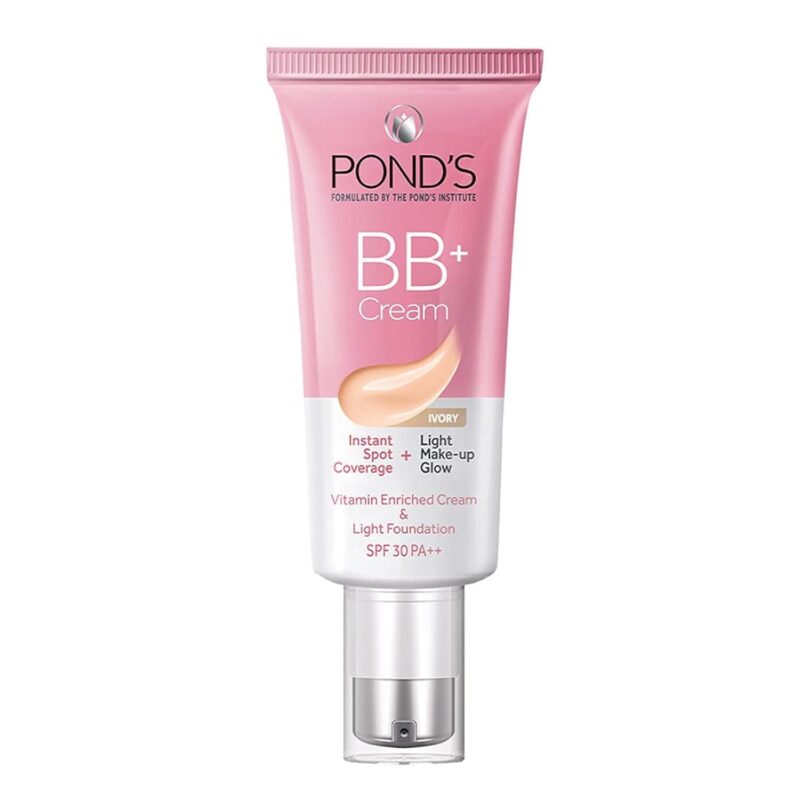 POND'S BB+ Cream, Instant Spot Coverage + Light Make-up Glow, Ivory 30g