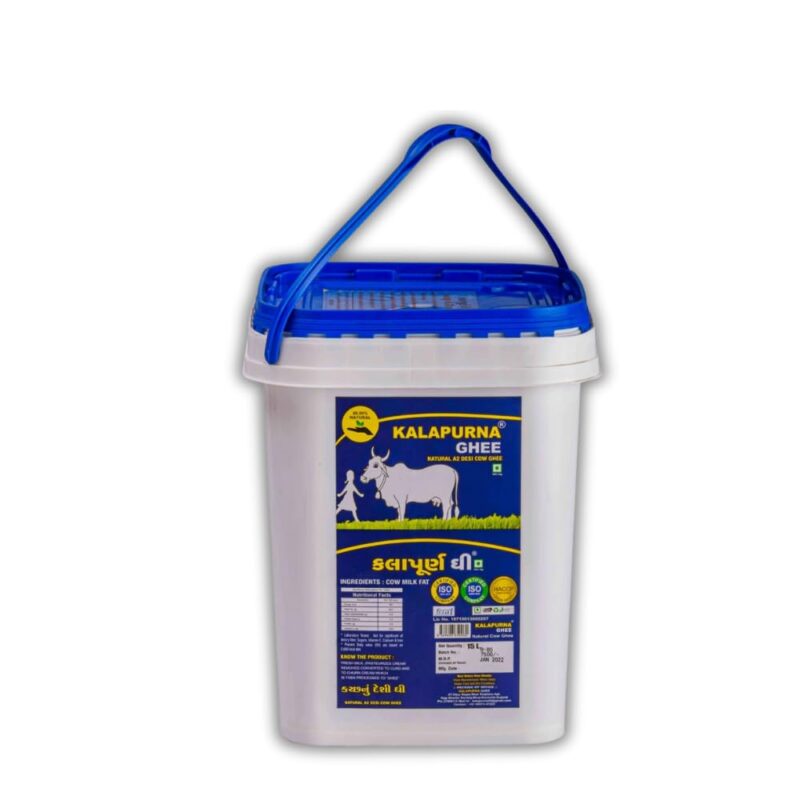 Kalapurna ghee Natural A2 Desi Cow Ghee| Pure Cow Ghee for Better Digestion, Immunity & Eyesight. (15 Ltr)