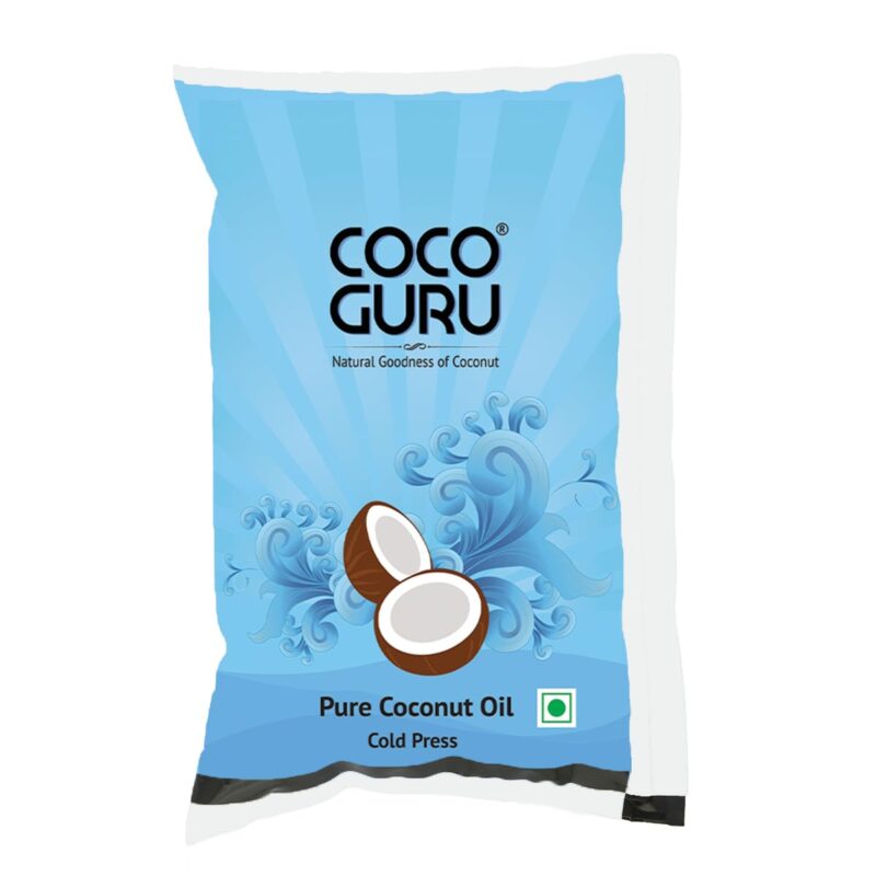 Cocoguru Cold Pressed Coconut Oil - Pouch 1 Litre