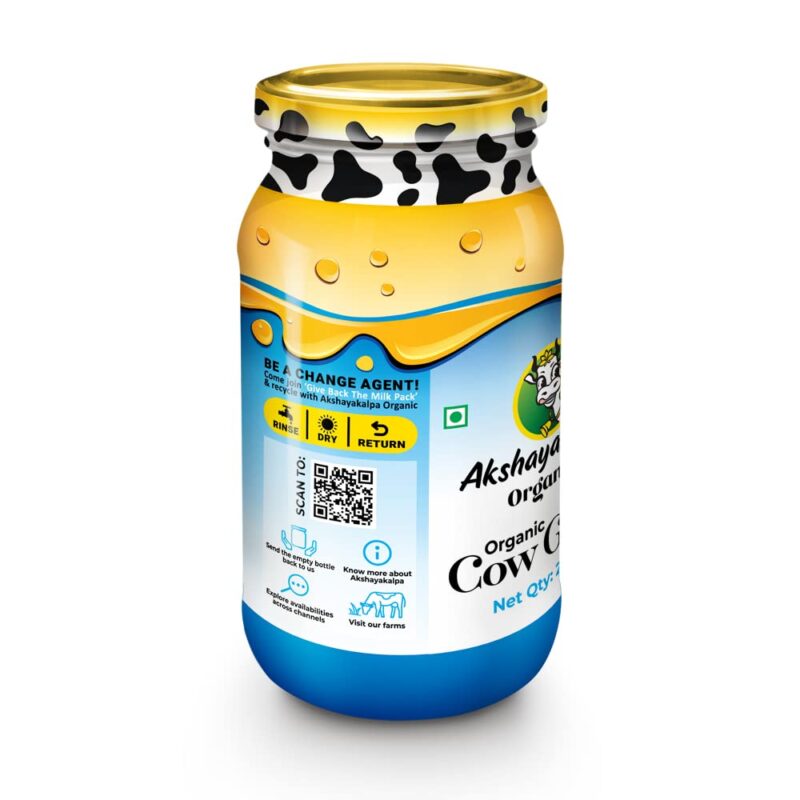 Akshayakalpa Organic Cow Ghee -195 ml – Pure organic ghee, traditionally-churned, chemical-free, granular ghee, nutritious by nature - Image 13