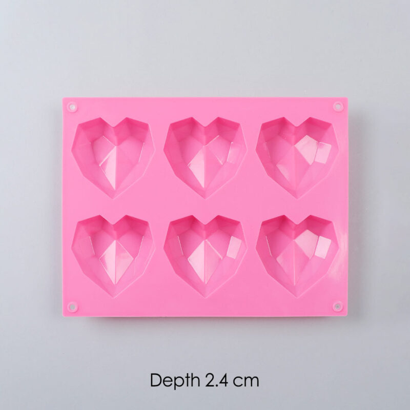 Ambrosia Silicone 3D Heart Shaped Mould - Pink - Image 4