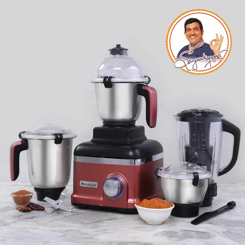 Wonderchef Renewed Sumo Mixer Grinder | 1000W | 3 Stainless Steel & 1 Fruit Filter Jar | Long Motor Life - Image 5