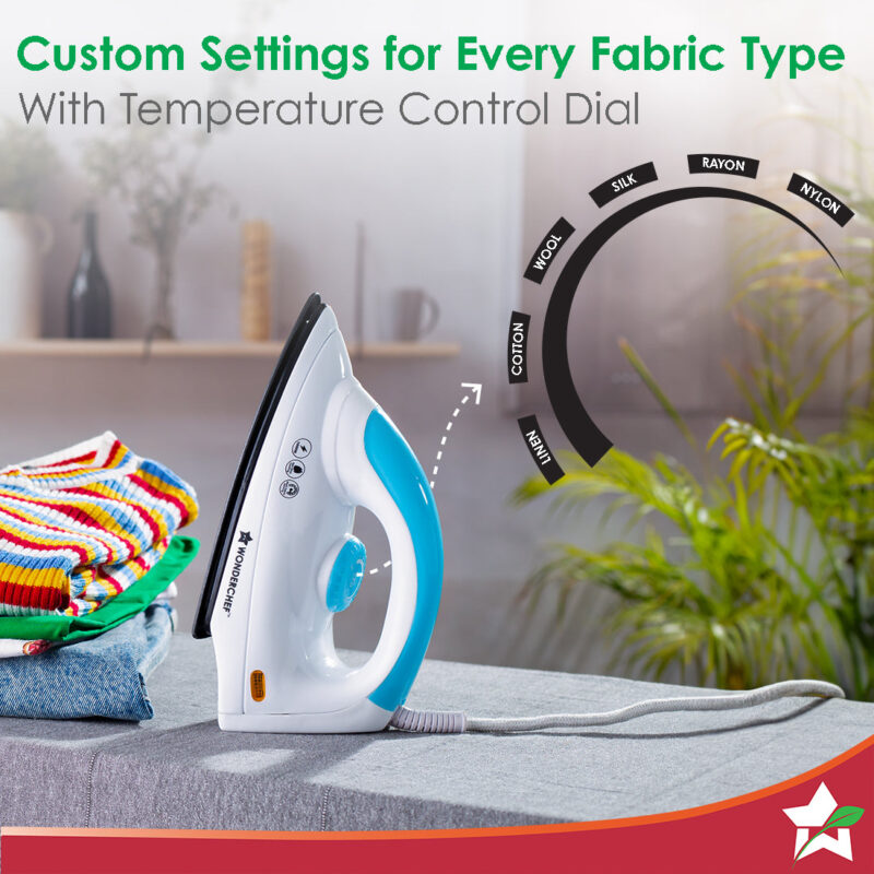 Crescent Kettle + Dry Iron Festive Gift Combo | 1.5L Kettle | Boil Water in 5-7 Mins | BPA-free Stainless Steel | 1000W Swift Dry Iron for Cotton, Linen, Nylon, Silk | Button Groove - Image 5