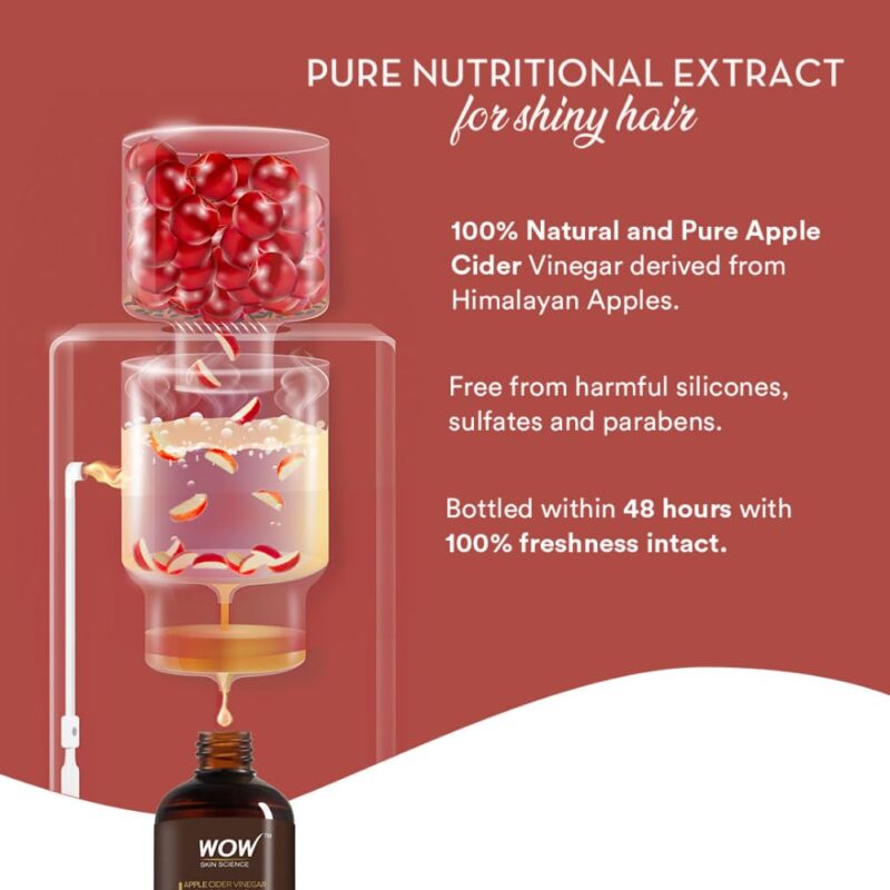 WOW Skin Science Apple Cider Vinegar Shampoo with DHT Blockers | Gentle & Natural Detox Formula that Helps Remove Buildup | For Men & Women 300ml - Image 9