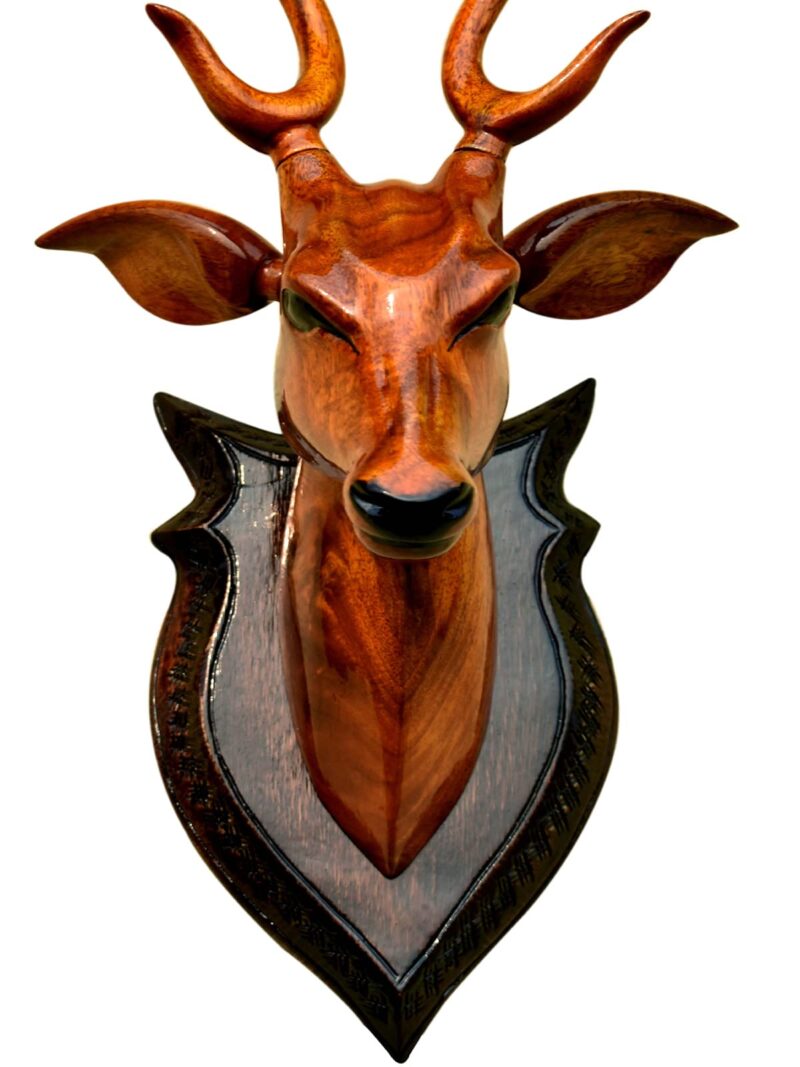BK ART & CRAFTS Handicraft Wooden Deer Head with handicrafts Home Decor Showpiece Wall Decoration for Living Room, Bedroom and Office, Pack of 1 - Image 9