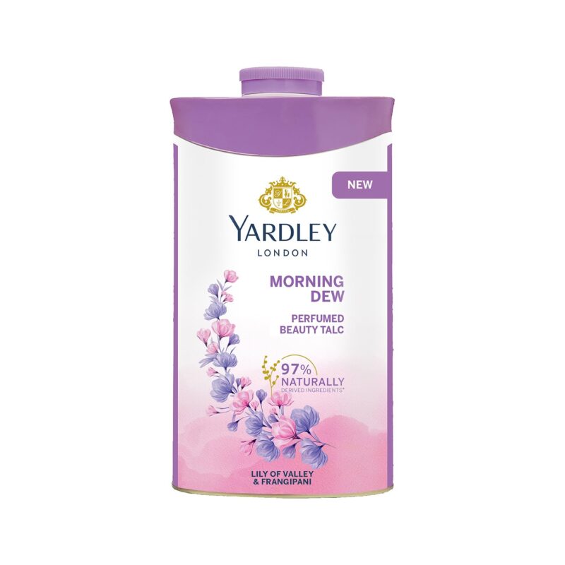 4x Yardley London Morning Dew Perfumed Talc for Women, 250g - Pack of 4