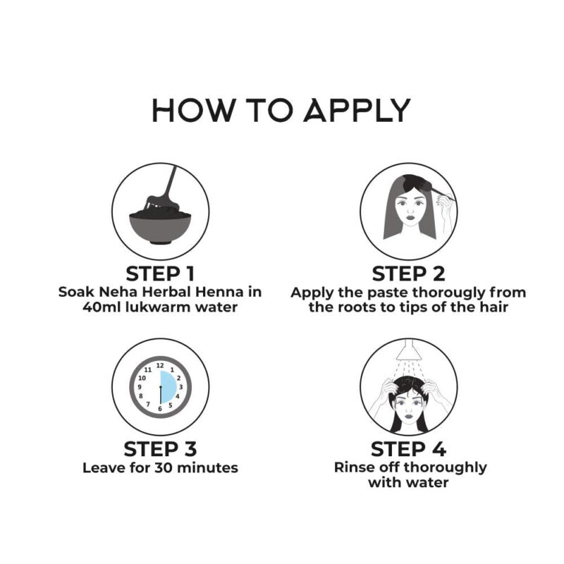 10x Neha Herbals Henna Colour - Black (Pack of 10) - Image 5