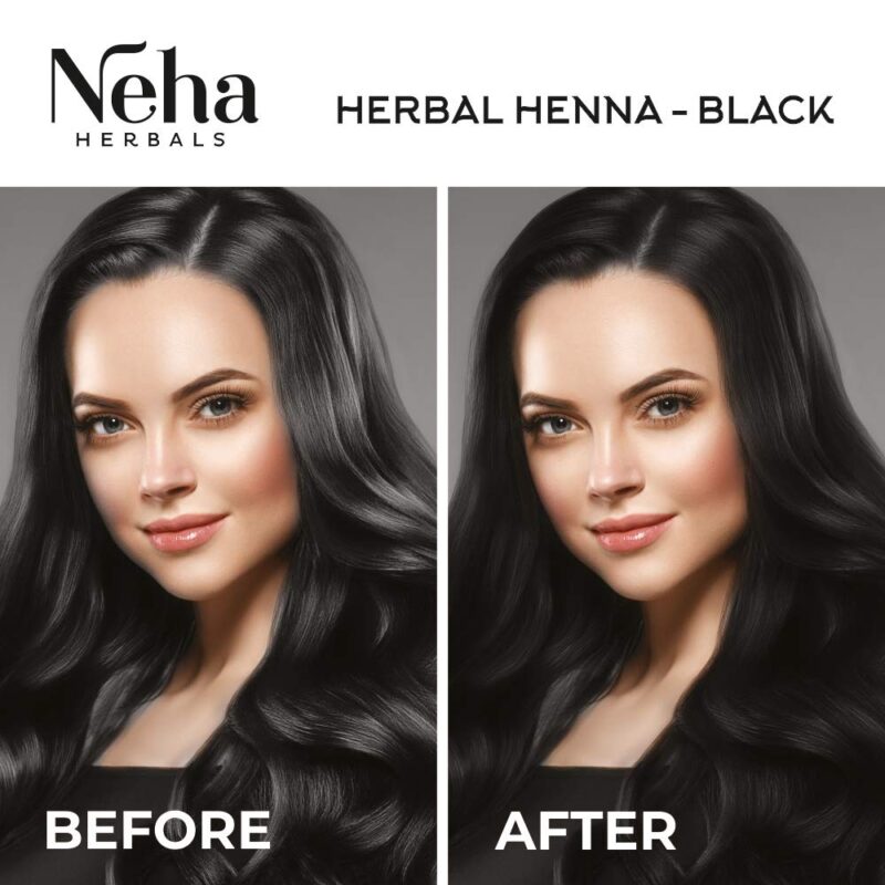 10x Neha Herbals Henna Colour - Black (Pack of 10) - Image 3