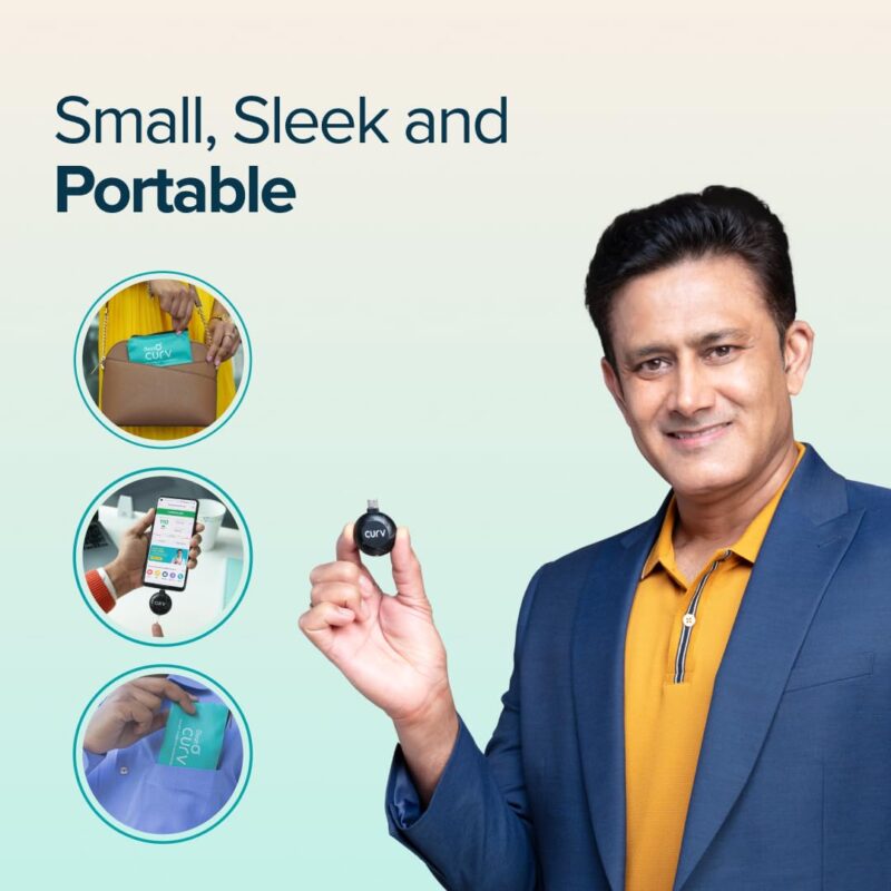 BeatO CURV Sugar Test Machine | FREE 25 Strips & 25 Lancets (Type-C USB Connector) | Simple & accurate testing of Blood sugar levels at home |Smartphone Connected Glucometer Machine | Android only | ISO Certified: Made in India - Image 3