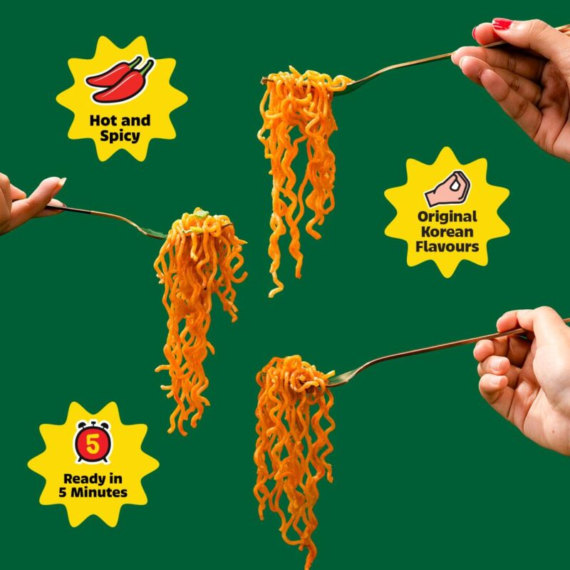 25x Masterchow K-chow Korean Veg Instant Ramen Noodles - 92g each - Pack of 25 - Image 5