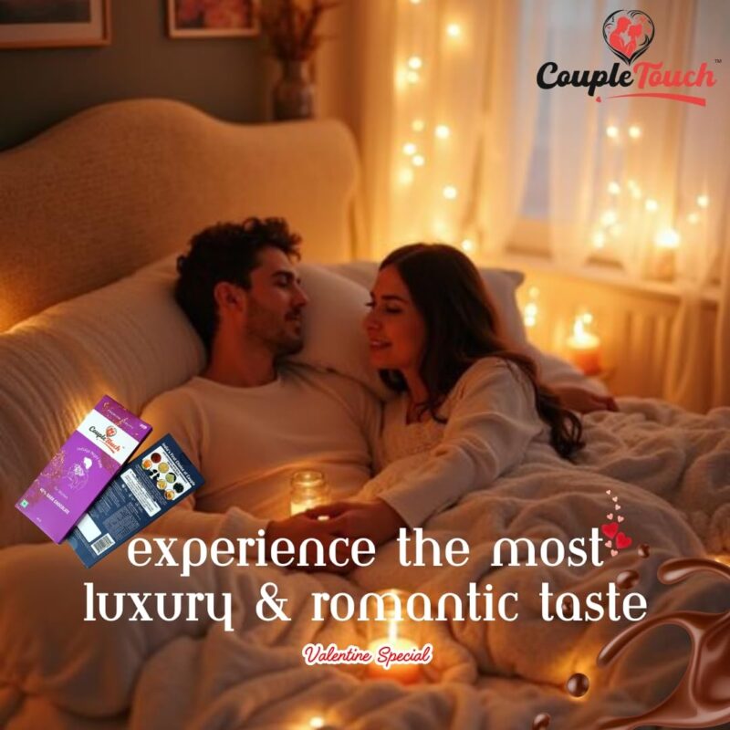 Couple Touch Luxury 45% Dark Chocolate for Uplifting Mood For Women | Romance Intimacy Bedroom Chocolate Bars | Gift For Anniversary Birthday Honeymoon Marriage Boys & Girls Friend Valentines | Vegetarian & Gluten-Free Delight - Image 2