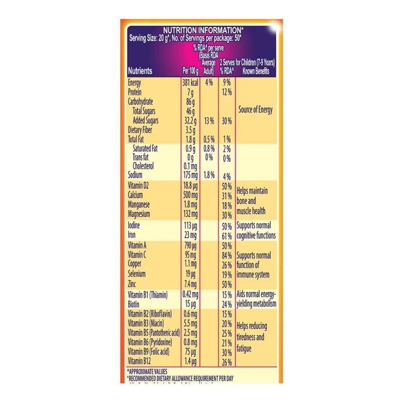 Bournvita Chocolate Nutrition Drink, 1 kg Pouch - Image 4