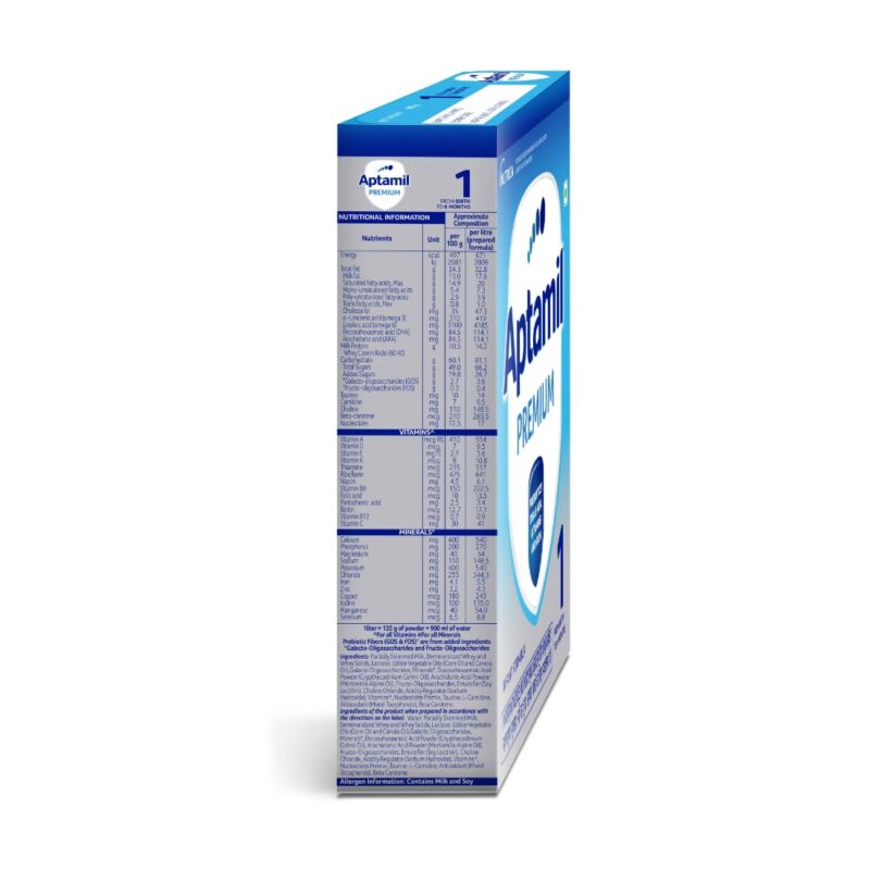 Aptamil Premium Infant Formula Milk Powder for Babies - Stage 1 (Upto 6 Months) - with Prebiotics and DHA - 400gms - BIB Pack - Image 3