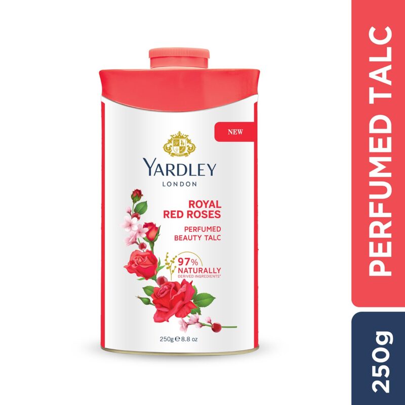 4x Yardley London Royal Red Roses Perfumed Talc| Fragrant Beauty Talc for Women| Smooth Texture| 250g - Pack of 4 - Image 11