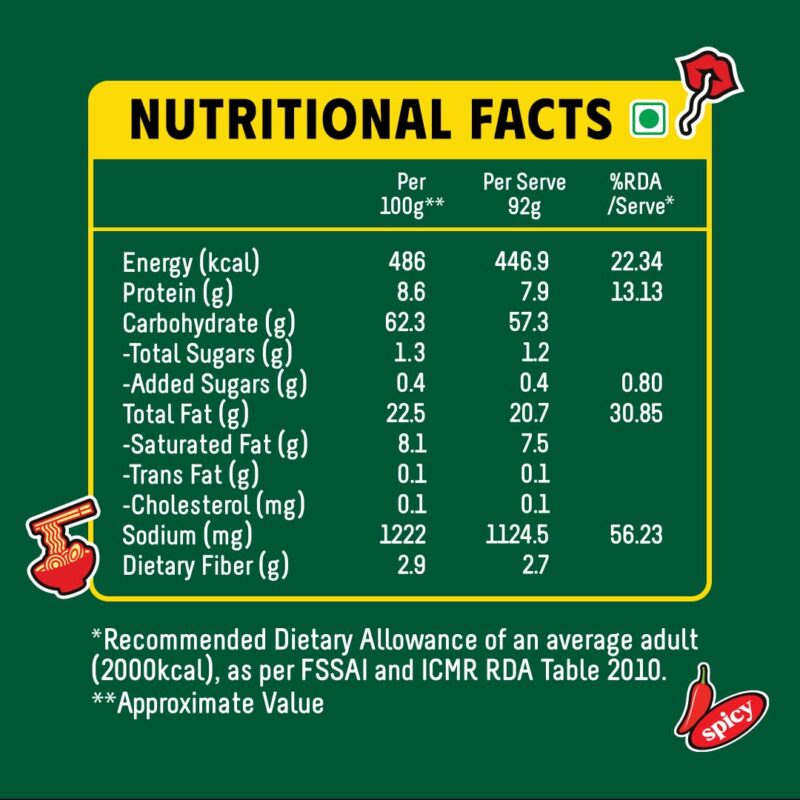 25x Masterchow K-chow Korean Veg Instant Ramen Noodles - 92g each - Pack of 25 - Image 3