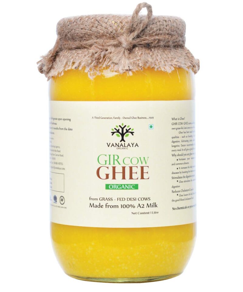 Vanalaya Organic A2 Desi Gir Cow ghee from A2 Milk - 1L
