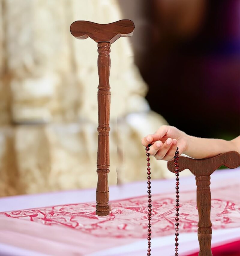 BITONA® Wooden Danda, teki T Shaped Yoga Danda, Mala jaap Hand Stand, Meditation Stick, Wooden Staff, Traditional, Indian Stick Used by Rishi Yogi(1 Stick only) - Image 2