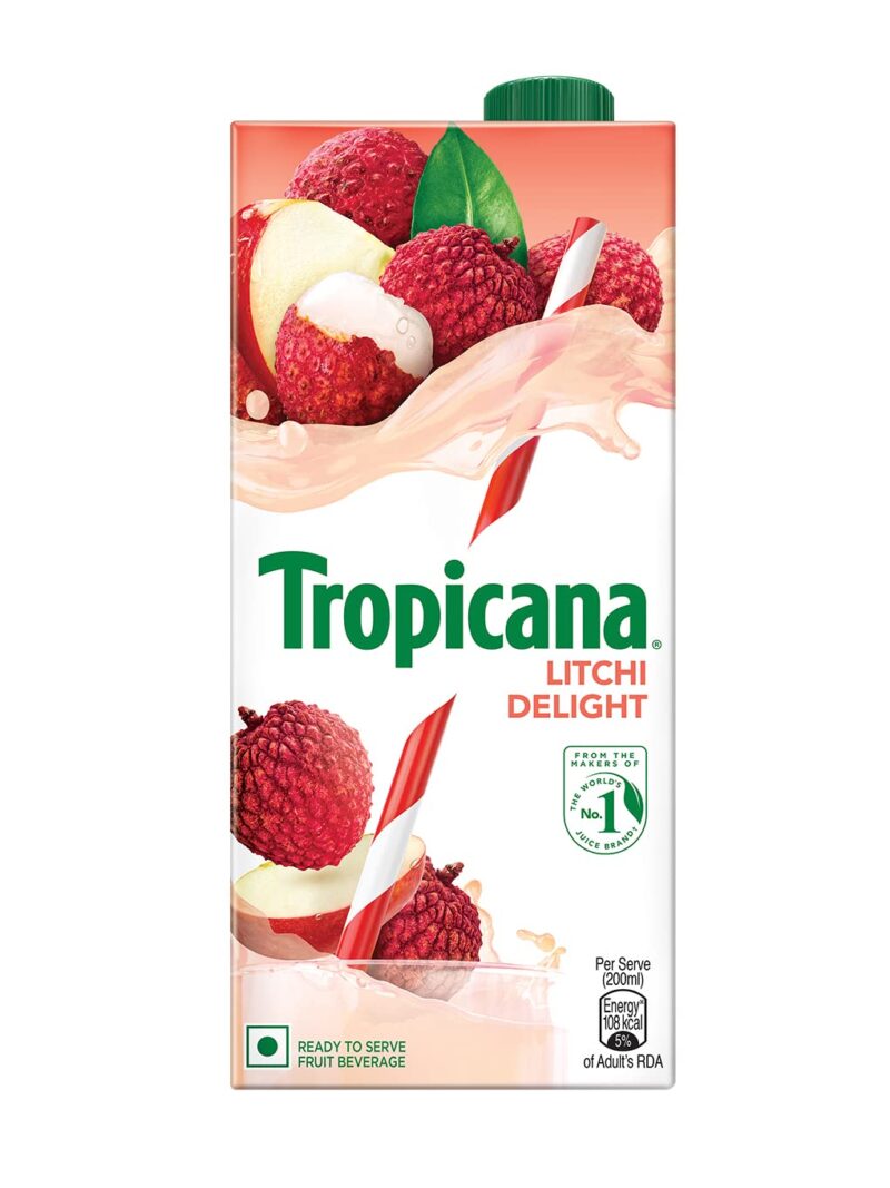 10x Tropicana Litchi - Litchi Delight, 1000 ml each - Pack of 10