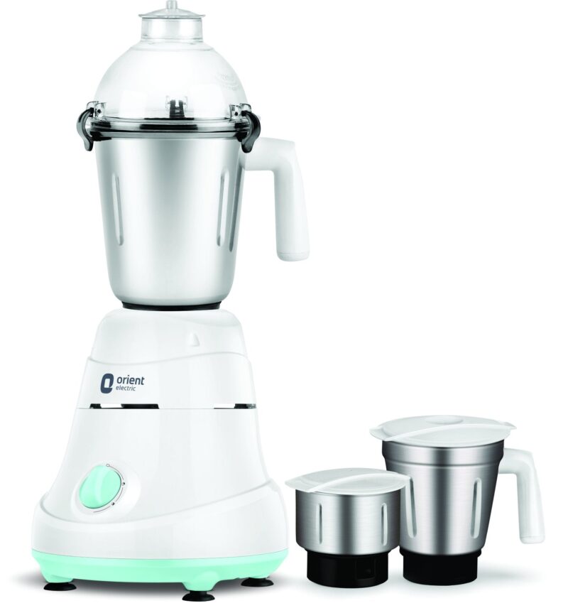 Orient Electric Kitchen Kraft MGKK75B3 750-Watt Mixer Grinder with 3 Jars (White/Turquoise Blue)