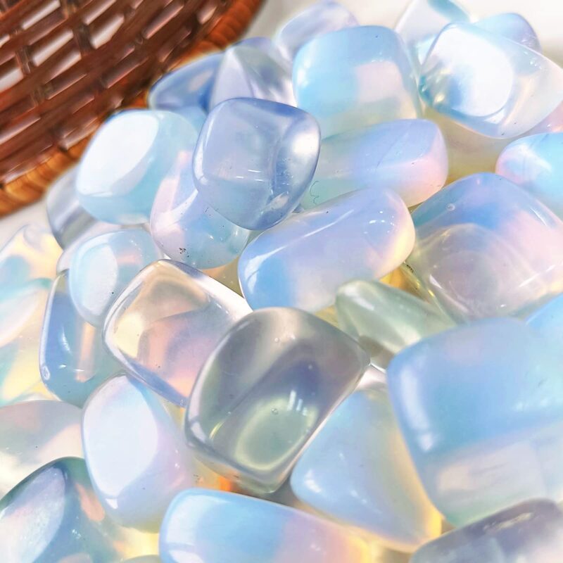 9Dzine Opalite Crystal Stone 100 Gm Natural Raw Tumble Stones Opalite Tumbled Gemstone Pebble for Reiki Healing Vastu Correction Aquarium Stones Crystal at Home Décor - Image 2