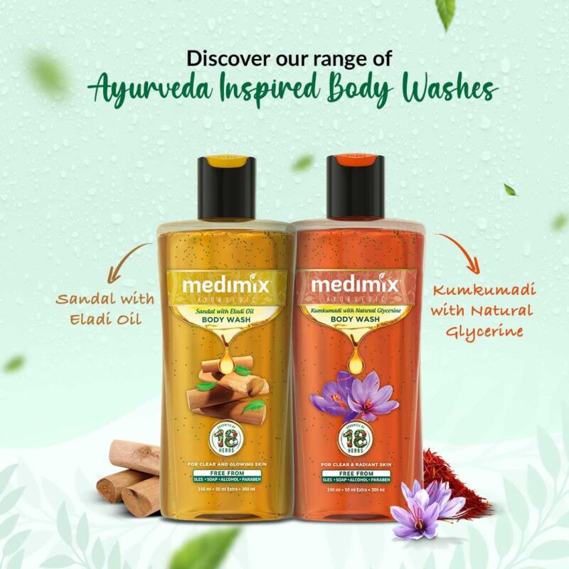 3x Medimix Ayurvedic Bodywash 18 Herbs & Natural Oils | Herbal | Paraben-free & Sulphate-free 300ml each - Pack of 3 - Image 5