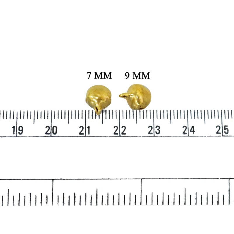 Embroiderymaterial Ghungroo Jingle Bell Beads for Craft, Hanging and Jewellery Making (100 Pieces, Golden) - Image 4