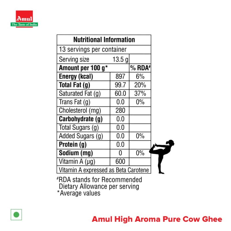 Amul High Aroma Cow Ghee, 200 Ml Jar - Image 6