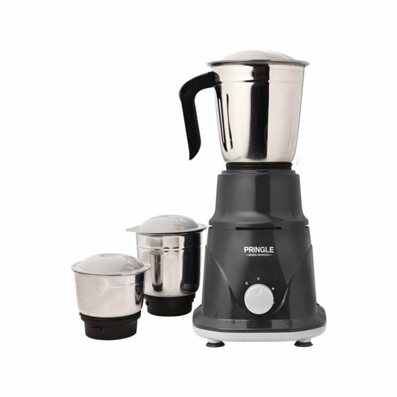 Pringle Crest Dlx 750 Watt Juicer Mixer Grinder with 3 Jars for Grinding, Mixing, Juicing with Powerful Motor | 1 Year Warranty | (Crest Dlx-Black)