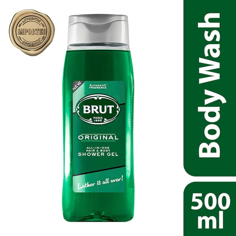 2x Brut Original ALL-IN-ONE Shower gel for Hair & Body | Body Wash for Men| Authentic Fragrance 500ml each - Pack of 2 - Image 6