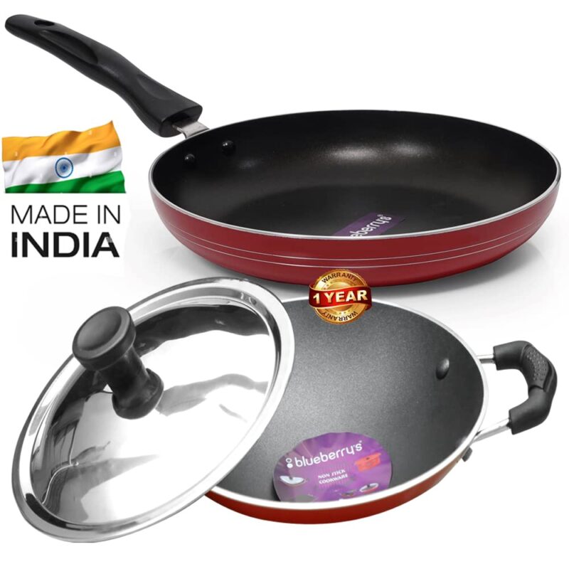 Blueberry's Nonstick Appachatty+Frying Pan 24cm Induction Base,Made in India - Image 7