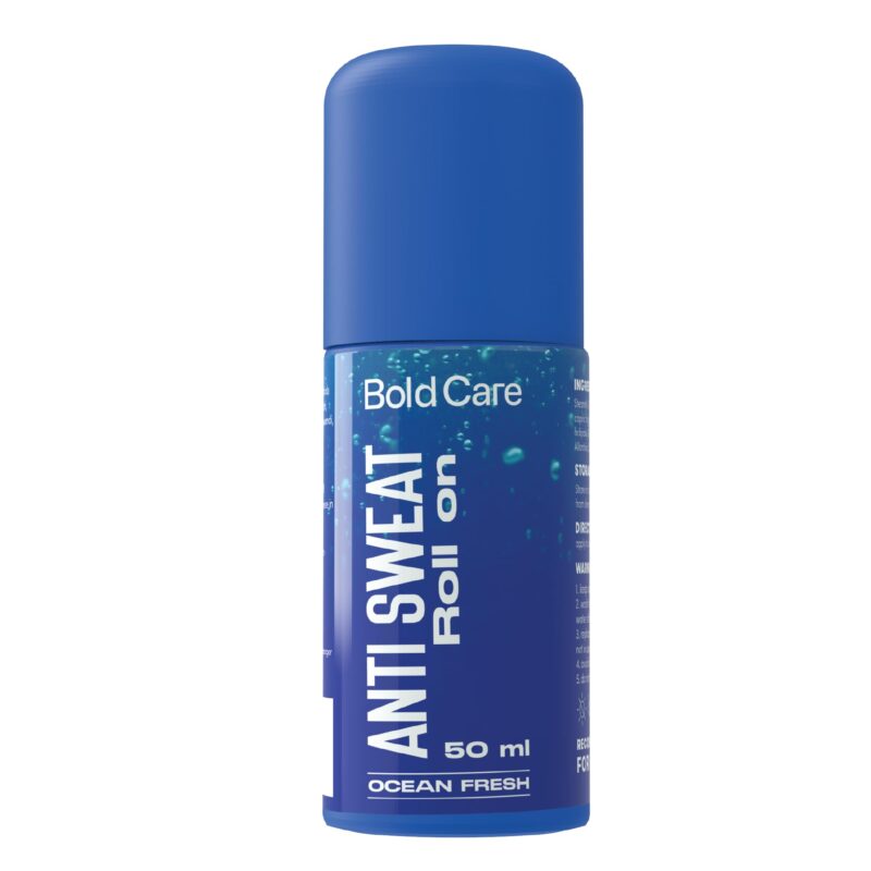 Bold Care Ocean Fresh Antiperspirant & Anti-sweat Deodorant Roll-on - Controls Sweat & Removes Body Odour - All-Day Freshness For Men - Alcohol-Free - Keeps Skin Fresh & Clean - 50ml