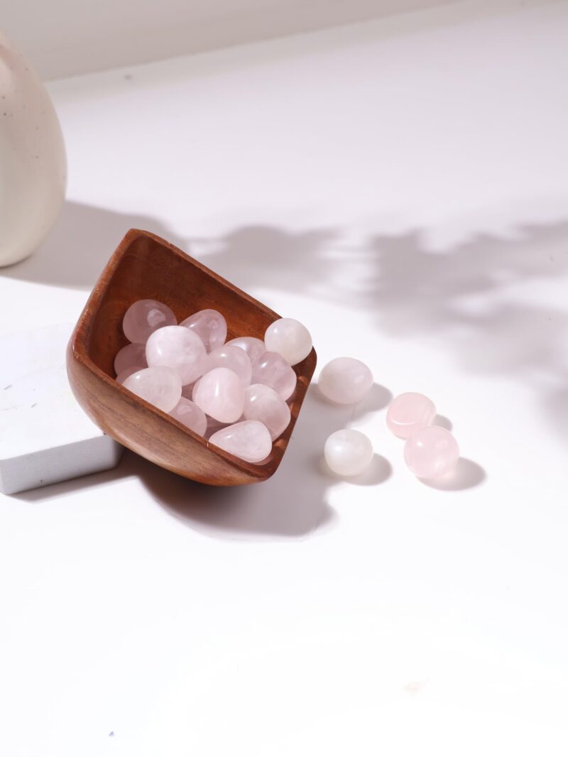 9Dzine Rose Quartz Crystal Tumble 50 Gm | Natural Raw Tumbled Gemstone Pebble for Reiki Healing Vastu Correction, Aquarium, Home Decor - Image 6