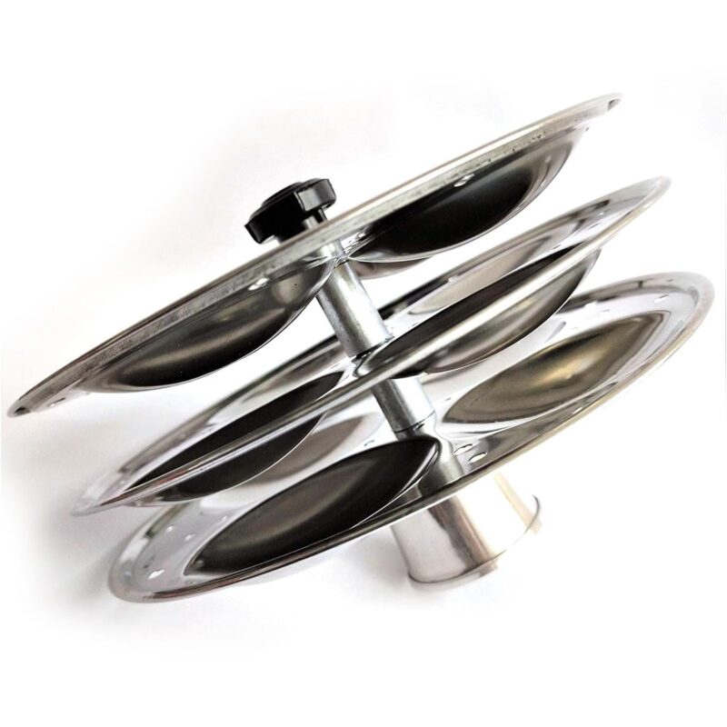 AADHIK Stainless Steel Non-Stick Idli Plates Idli Maker| Idli Stand with Holes for Pressure Cooker, 3 Plate - Image 2