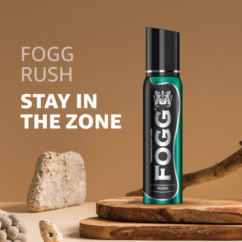 4x Fogg Rush No Gas Deodorant for Men, Long-Lasting Perfume Body Spray, 150 ml each - Pack of 4 - Image 3