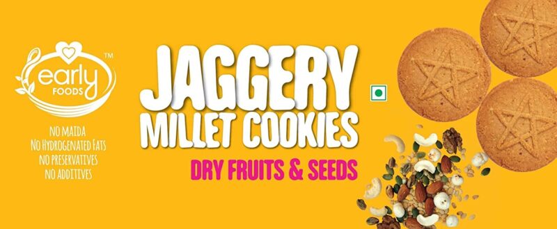 Early Foods Assorted - Dry Fruit & Multigrain Millet Jaggery Cookies, 2 X 150 g - Image 2