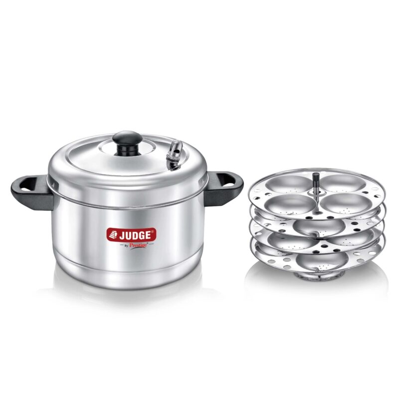 Judge by Prestige Stainless Steel Idli Cooker with 4 Plates,1 Liters