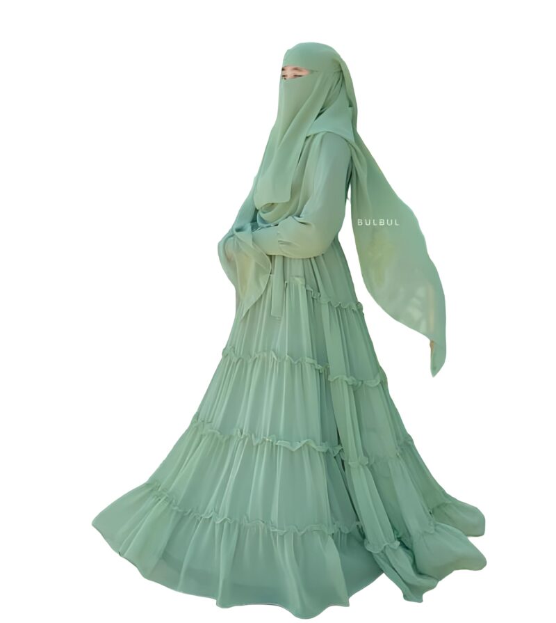 5 Chun Pista Green Burqa For women & Girls - Image 10