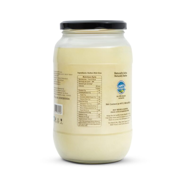 Country Delight Desi Danedar Ghee 900 ML | Buffalo Ghee 900 ML Pure (Pack of 1) - Image 3