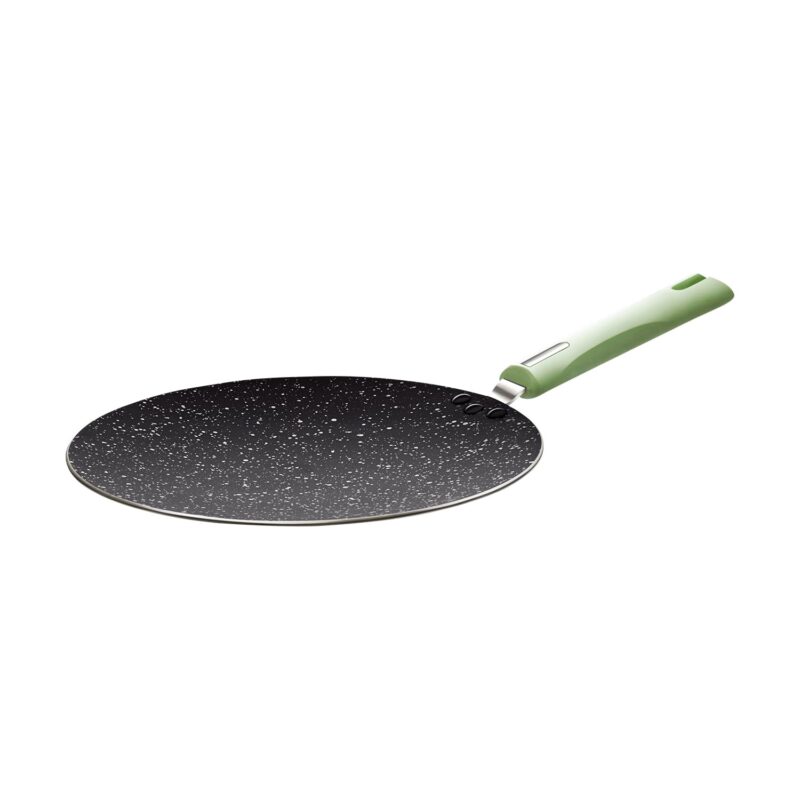 NIRLEP NutriHealth Dosa Tawa 32 cm I Patented Silver Ion Coating I Metal-Spoon Friendly I I Soft Touch Handle I Multi-Purpose Non-Stick Tawa for Dosa, Uttapam and Pancake I 18M Guarantee
