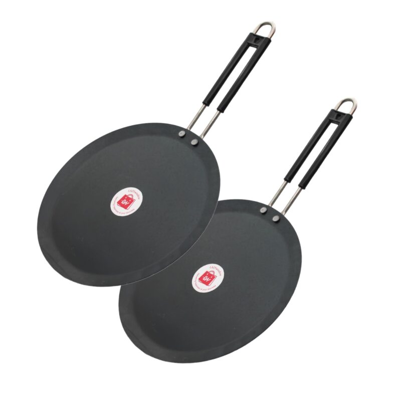 LAZYwindow Induction Base Flat Iron Tawa with Insulated Handle