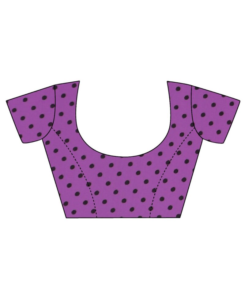 Anand Sarees Women's Georgette Saree With Blouse Piece (1262_4_multicolour_Free size_Purple) - Image 4