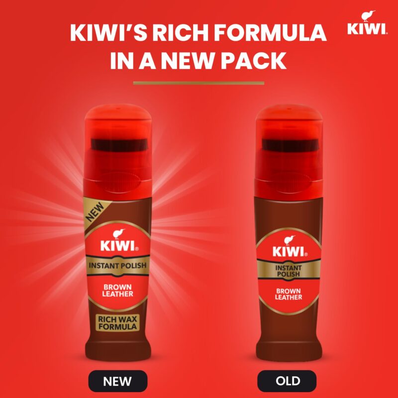 4x Kiwi Instant Polish - Brown Leather 75ml each - Pack of 4 - Image 7