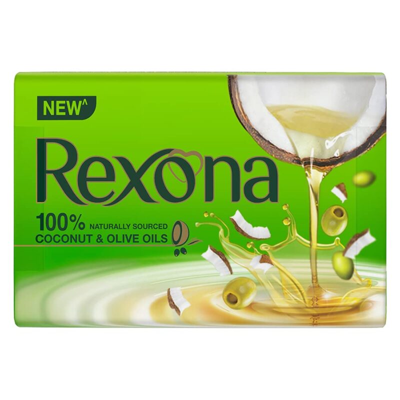 Rexona Coconut and Olive Oil Soap For Silky Smooth Skin, 4X100 g